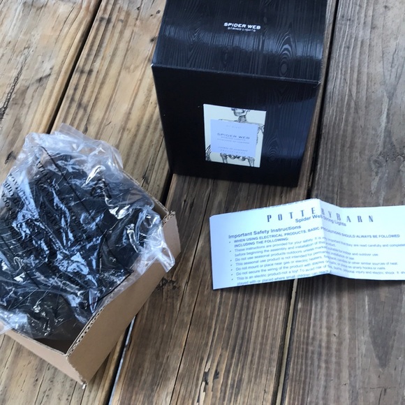 Pottery Barn Spooky and Illuminating Light Up Metal Spider Web String Lights🕸🕷 - Picture 3 of 16